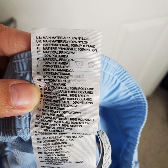 Adidas Blue Repeat Trefoil Graphic Logo Swim Shorts - Picture 9 of 9